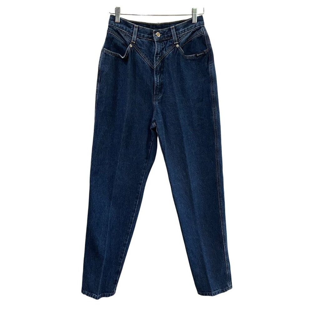 Vintage Rockies High-Waisted Tapered Leg Blue Denim Jeans Womens Size 14L 100% C